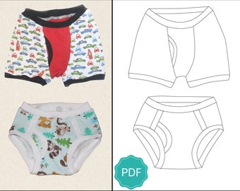 Klassieke slips en boxershorts: naaipatroon voor jongensondergoed