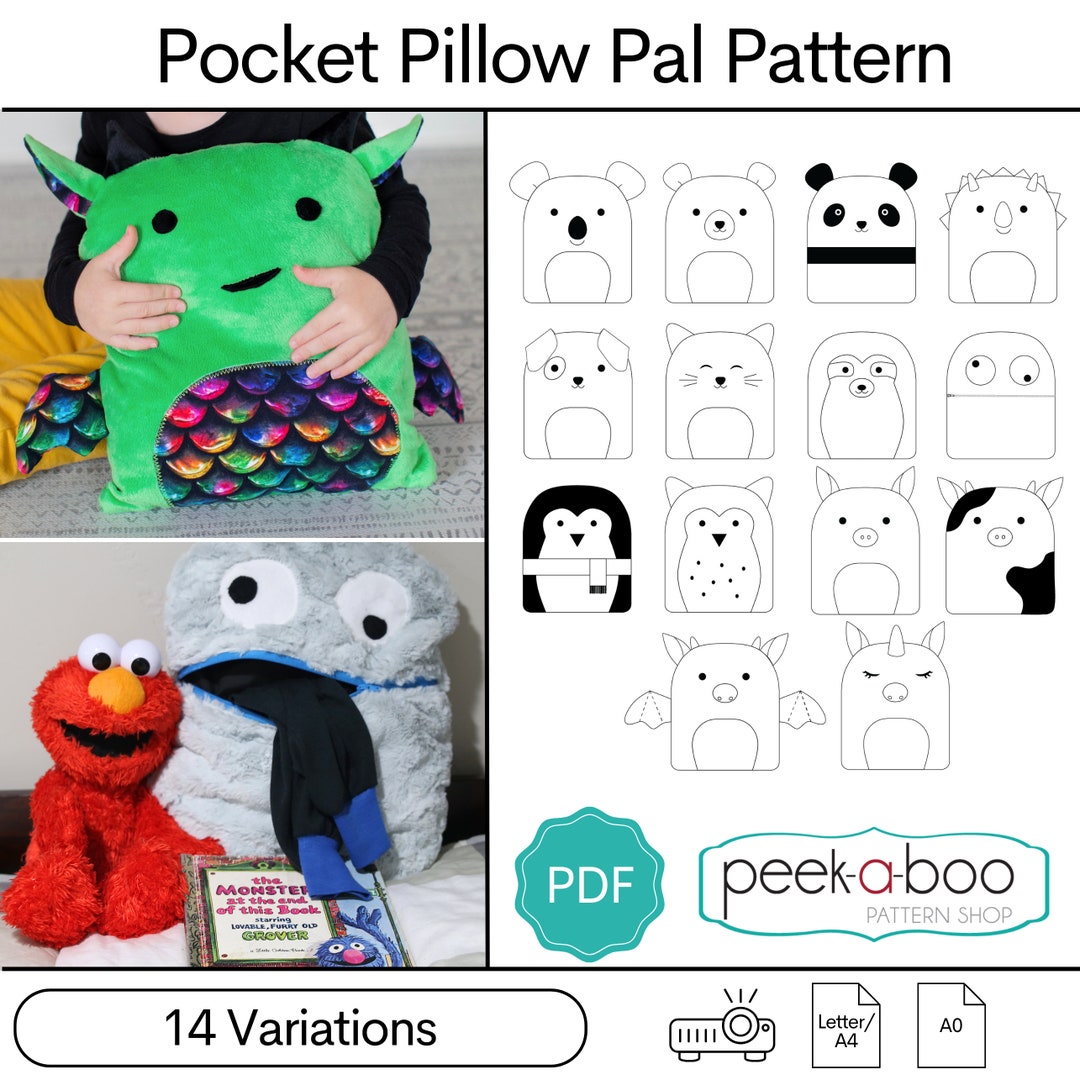 Pocket Pillow Pal PDF Sewing Pattern - Etsy