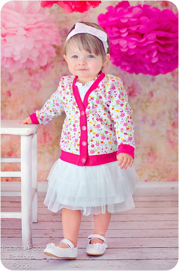 V-Neck Cardigan Pattern: Boys Cardigan Sewing Pattern, Girls Cardigan…