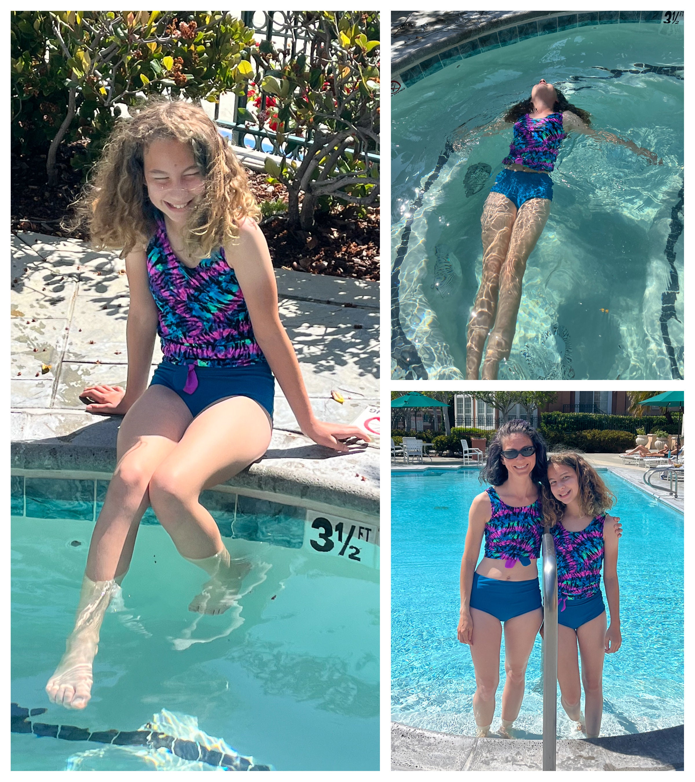 Blue Lagoon + Paradise Purple Reversible One-Piece Swimsuit – swoonswimwear