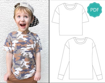 Padrão de camiseta infantil grande