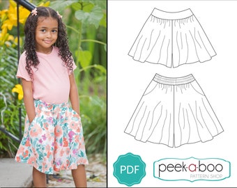 Girl's Culottes PDF Sewing Pattern