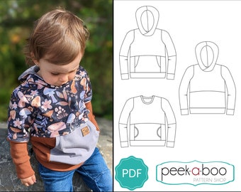 Youth Parker Pullover Sweatshirt Sewing Pattern