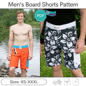 Long Beach boardshort: patroon boardshort heren, patroon badpak heren