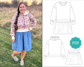 Frauen Sweatshirt-Kleid-Muster