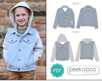 Kid's Denim Jacket PDF Sewing Pattern