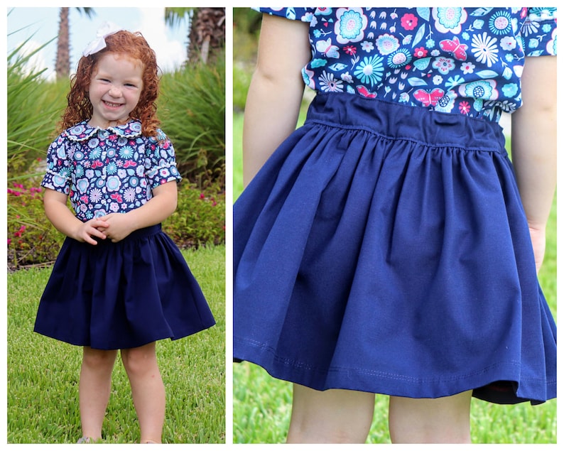 Molly Schoolgirl Skirt: Girls Skirt with Suspenders PDF Pattern, Baby Skirt PDF Pattern, Toddler Skirt PDF Pattern image 4