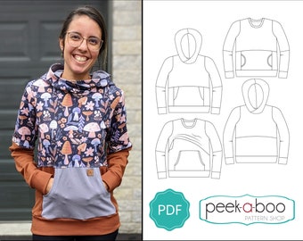 Adult Parker Pullover Sweatshirt Sewing Pattern