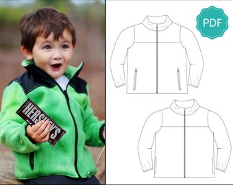 Happy Camper Jacket: Fleece Jacket Pattern, Kids Jacket Pattern