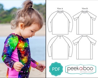 Hang Ten Rash Guard: Rash Guard Sewing Pattern, Swim Shirt Sewing Pattern