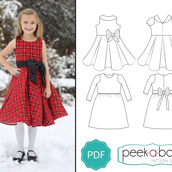 Ruby Pleated Party Dress Sewing Pattern