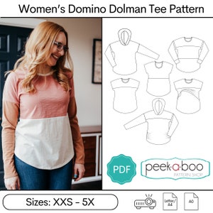 Women's Domino Dolman PDF Sewing Pattern