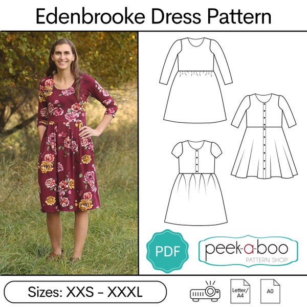 Edenbrooke Women's Dress PDF Sewing Pattern