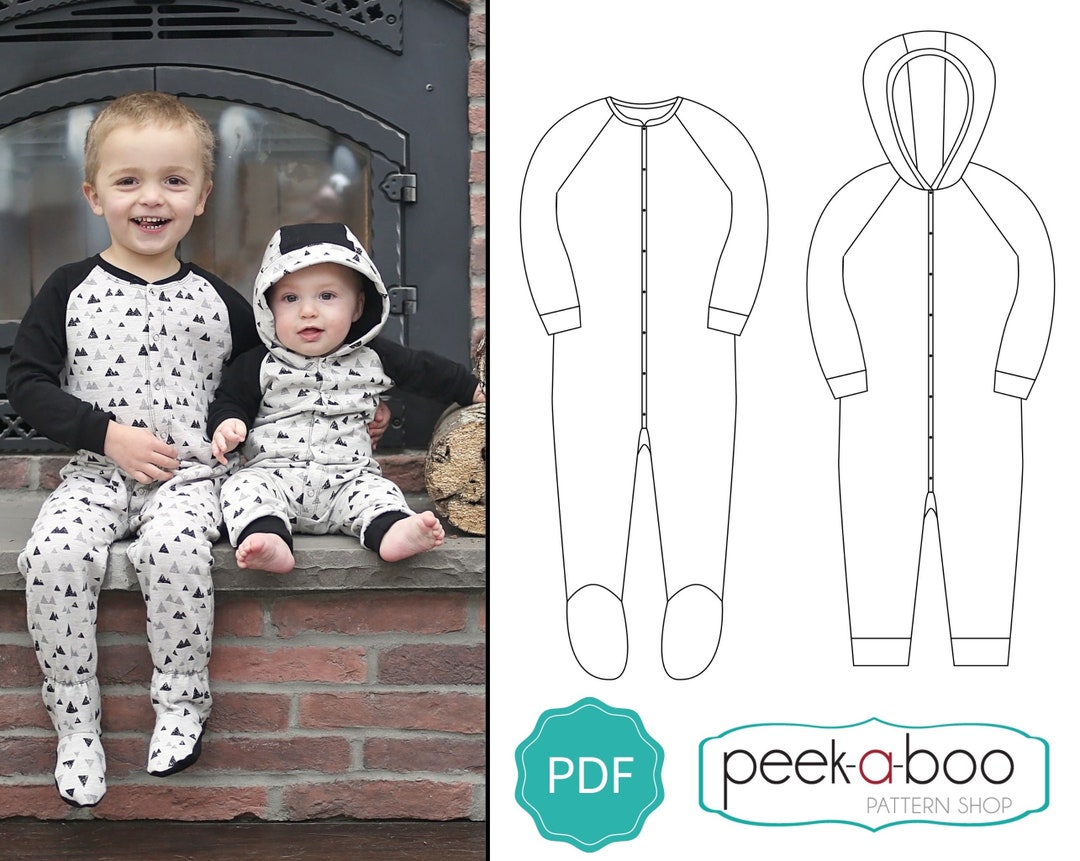 Cozy Kid Coveralls PDF Sewing Pattern / Coveralls Pattern / Etsy