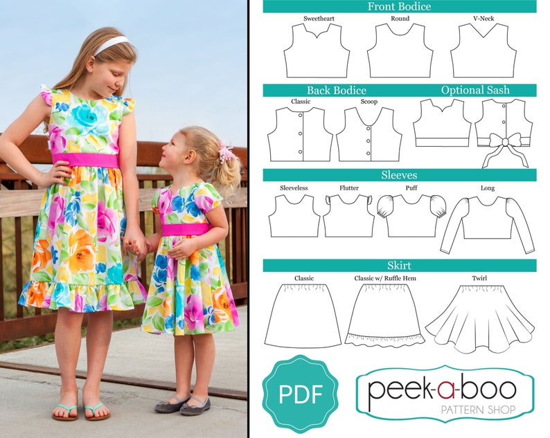 Wildflower Dress PDF Sewing Pattern: Girls Dress Pattern Baby - Etsy UK