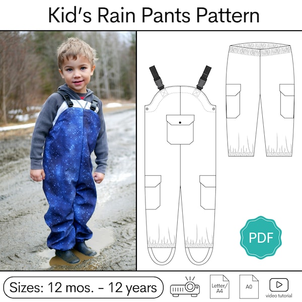 Kid's Rain Pants Pattern