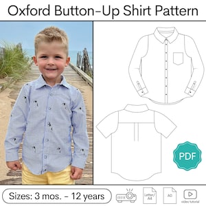 Classic Oxford Button-Up Shirt Pattern