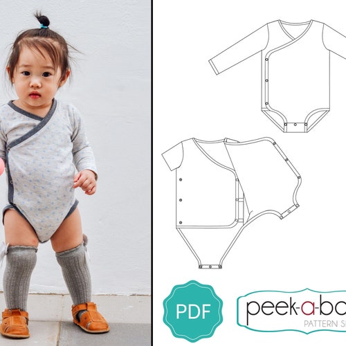 Lullaby Line Bodysuit and Lap Tee: Bodysuit Pattern Layette - Etsy