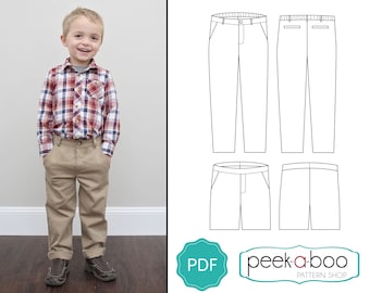 Classic Chinos: Shorts PDF Sewing Pattern, Pants PDF Sewing Pattern, Baby, Boy, Girl