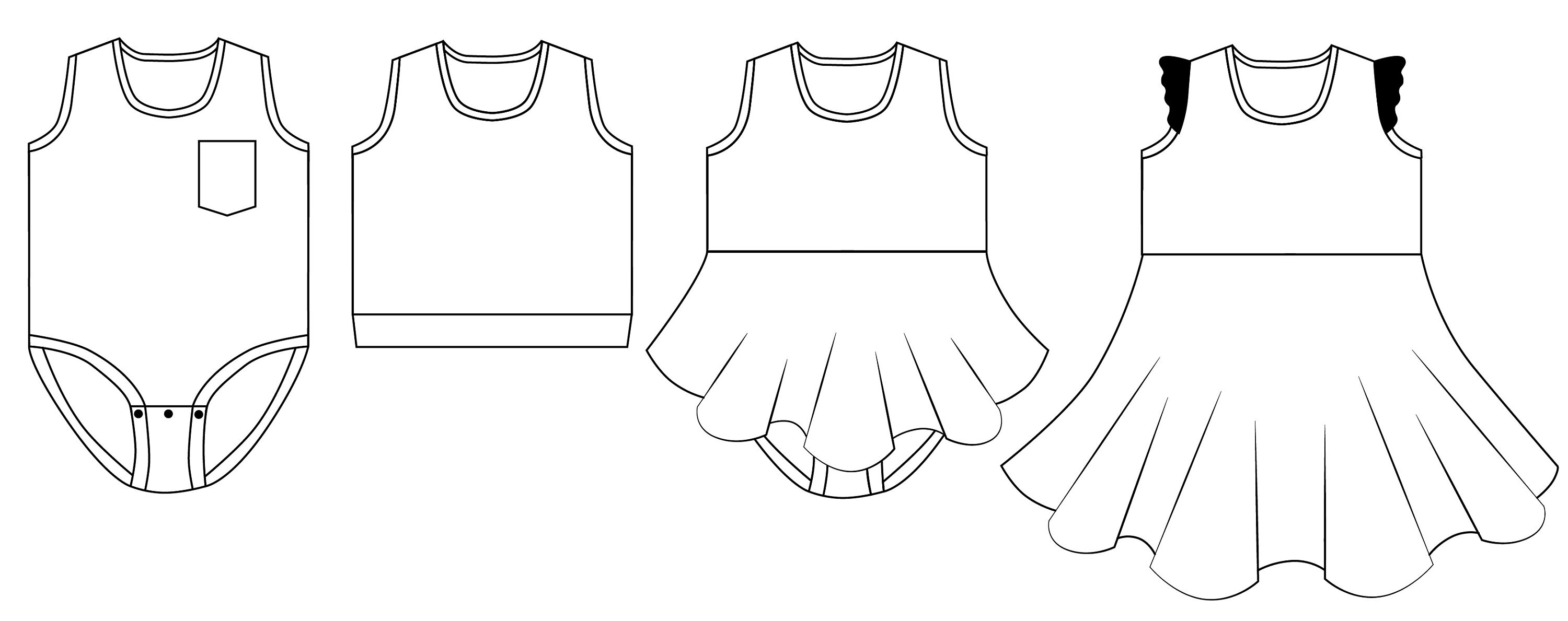 Tiny Tanksie Sewing Pattern Bodysuit Pattern Baby Tank Top Etsy UK