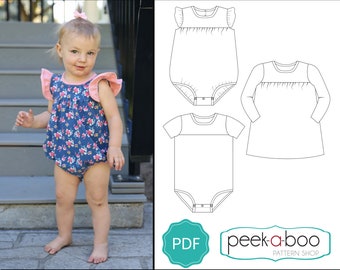 Bumblebee Bodysuit Pattern: Baby Bubble Pattern