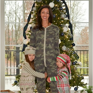 Adult Long Johns PDF Sewing Pattern: Adult One-Piece Pajamas, Adult Union Suit, Family PJs image 5