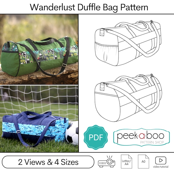 Wanderlust Duffle Bag PDF Sewing PAttern