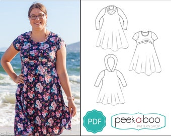 Sicily Swing Dress PDF Sewing Pattern: Swing dress pattern, nursing dress pattern, tunic pattern