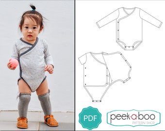 Lullaby Line Side Snap Bodysuit Pattern