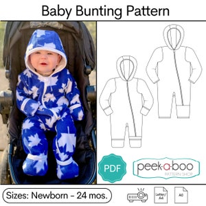 Baby Bunting Sewing Pattern: Baby Snowsuit Pattern