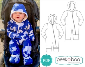 Baby Bunting Sewing Pattern: Baby Snowsuit Pattern