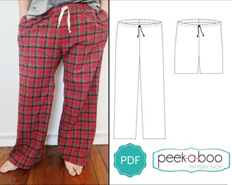 Hit the Hay Pajama Pants: Adult Pajama Pants Sewing Pattern