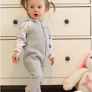 Cozy Kid Coveralls PDF Sewing Pattern / Coveralls Pattern / Kids Pajamas Sewing Pattern / Bodysuit Pattern / Baby Pajama Sewing Pattern image 3