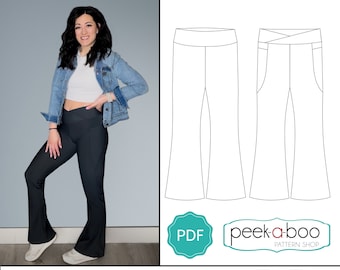 Women's Flared Leggings PDF Sewing Pattern