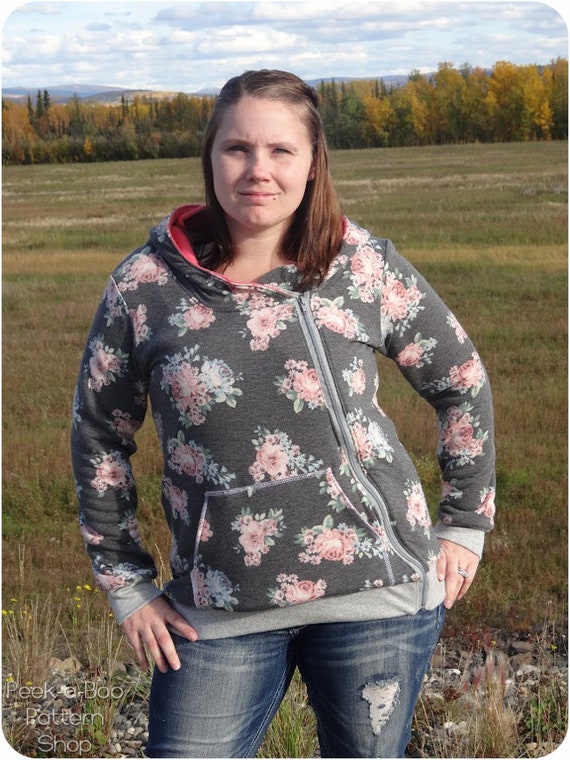 Hyde Park Hoodie Women s Asymmetrical Zip Hoodie PDF Sewing Pattern Etsy