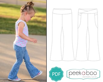 Kid's Flared Leggings PDF Sewing Pattern