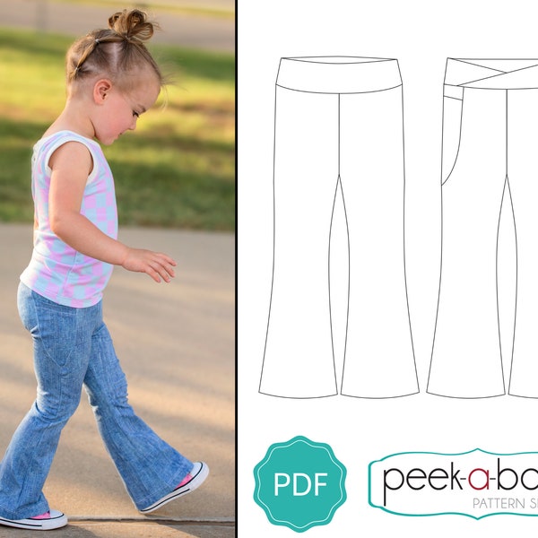 Patron de couture PDF Leggings évasés pour enfants