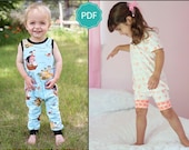 Lil' Rascal Romper PDF Pattern: Knit baby romper pattern, knit toddler romper pattern