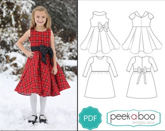 Ruby Pleated Party Dress Sewing Pattern