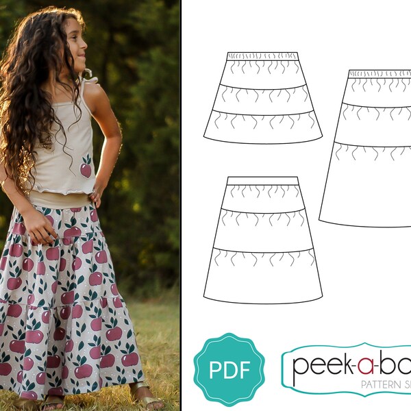 Tiered Skirt Pattern Etsy