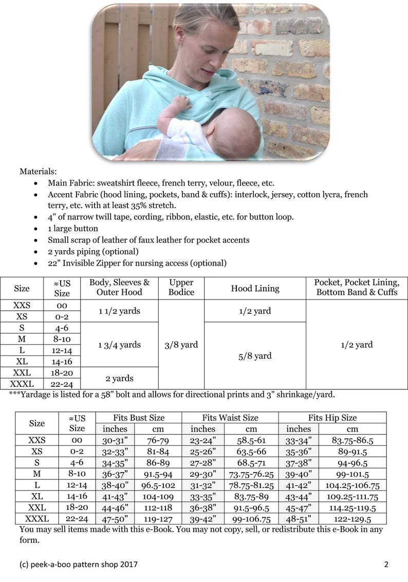 Hyak Hoodie PDF Sewing Pattern Women's Hoodie Pattern / Etsy