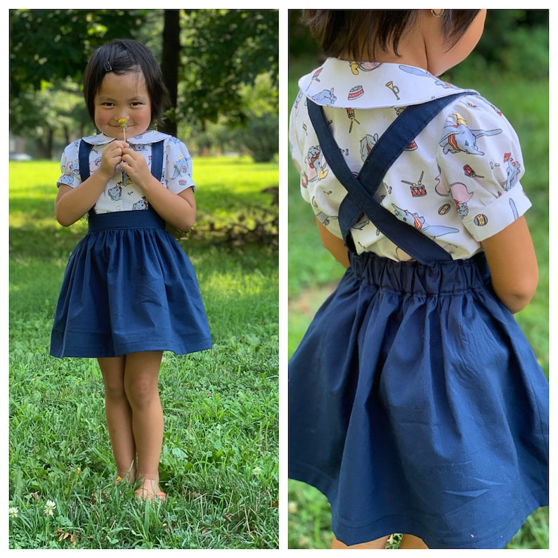 Molly Schoolgirl Skirt: Girls Skirt with Suspenders PDF Pattern, Baby Skirt PDF Pattern, Toddler Skirt PDF Pattern image 10