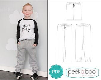 Essential Sweats: Sweat Pants Sewing Pattern, Kids Pants Pattern