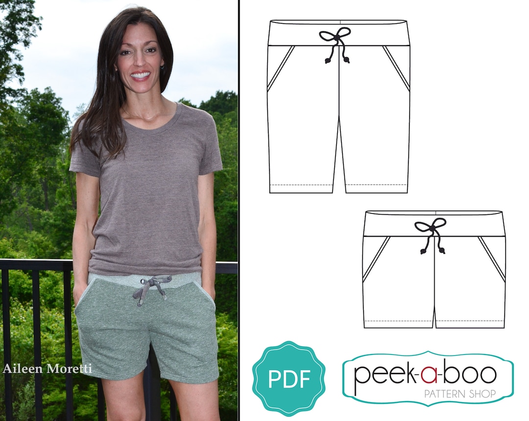 Summer Lovin' Shorts PDF Sewing Pattern Women's Shorts Pattern Etsy