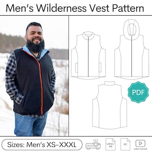 Patroon wildernisvest heren