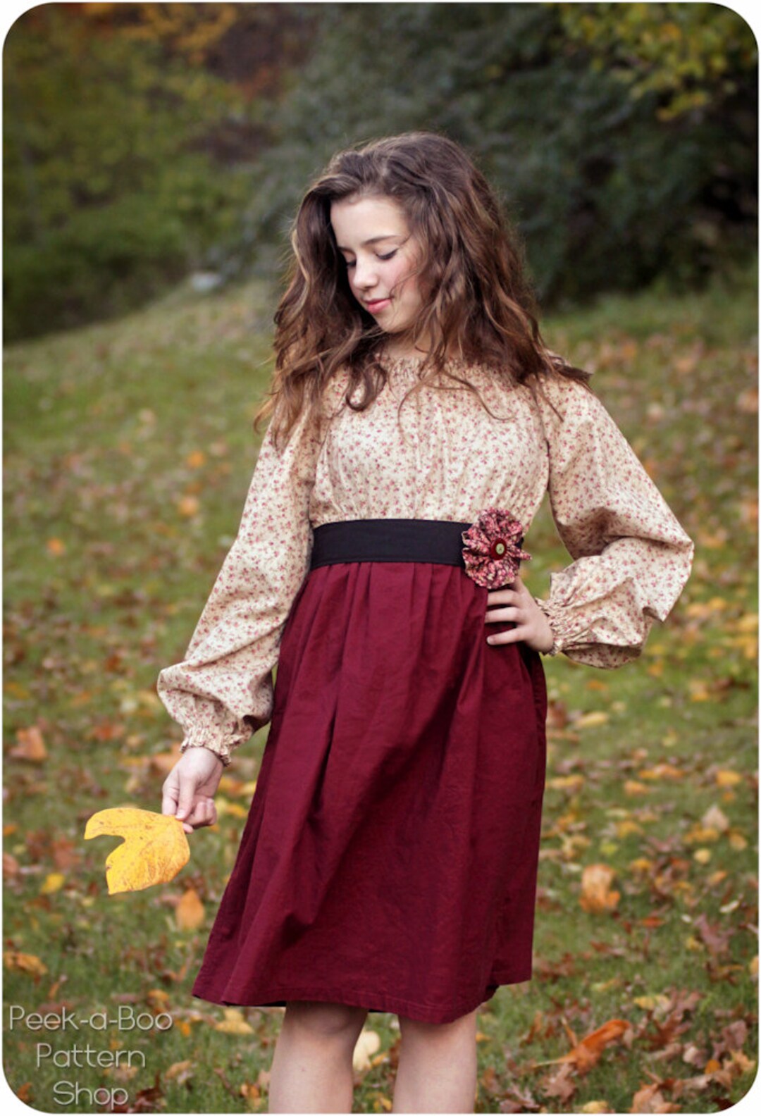 Perfect Peasant Dress Girls Peasant Dress Pattern, Long Sleeve Peasant