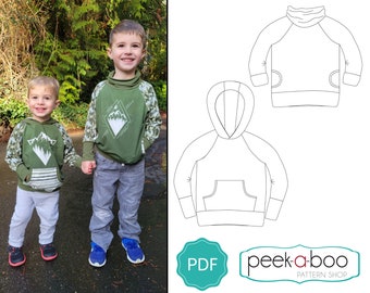 Grow with Me Pullover Sewing Pattern | Grow with Me Hoodie Pattern