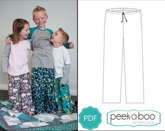 Pantalon de soirée pyjama : patron de couture de pantalon de pyjama