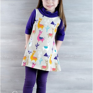 Sophie Swing Dress PDF Sewing Pattern: Girls swing dress pattern, t-shirt dress pattern image 7