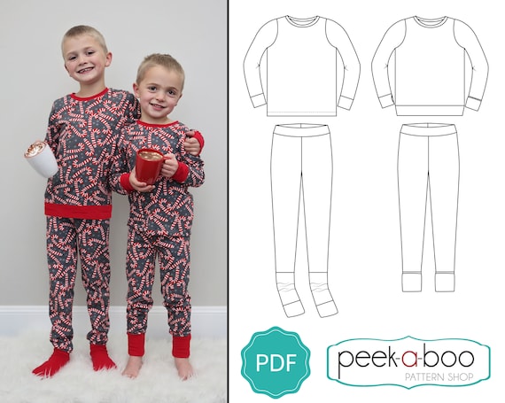 Toasty Toes Convertible Cuffs Pajamas PDF Sewing Pattern - Etsy